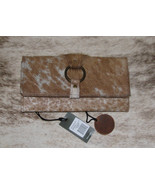 Myra Bags #3124 Leather/Hairon 7.5&quot;x4&quot; Sorrel/White Wallet~Card Slots~Po... - £26.91 GBP