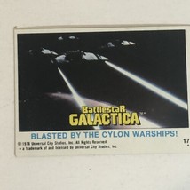 BattleStar Galactica Trading Card 1978 Vintage #17 Blasted By The Cylon Warship - £1.54 GBP