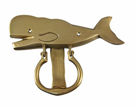 Zeckos Solid Brass Sperm Whale Door Knocker - £23.29 GBP