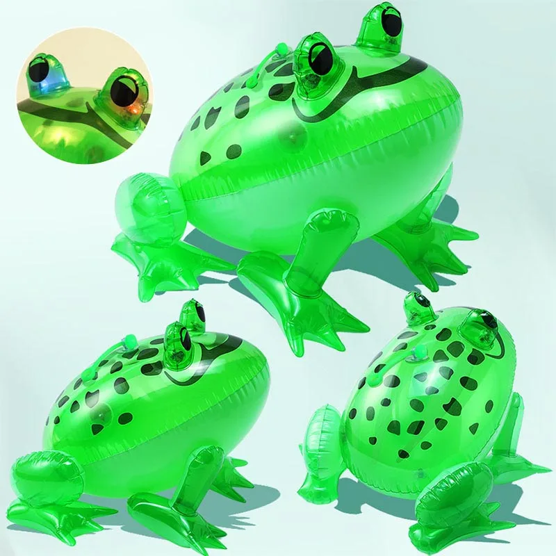 Creative Pvc Inflatable Frog Balloon Toys Large Elastic Jumping Frog Gl - £9.21 GBP+