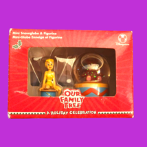 TINKERBELL &amp; TEDDY BEAR DISNEY&#39;S &quot;OUR FAMILY TREE&quot; MINI SNOWGLOBE &amp; FIGURE  - $22.88