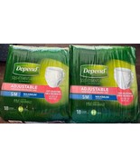 Depend Incontinence Underwear 36 Count Unisex Small-Medium S/M Briefs With Tabs - $49.00