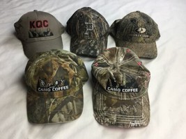 lot 5 camouflage camo  style Adjustable hat cap hunting camp - $24.73