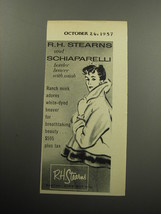 1957 R.H. Stearns Schiaparelli Fur Coat Advertisement - $18.49