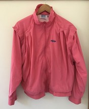 Vtg 80s 90s Dolfin Corp Vaporwave Pink Nylon Zip Up Windbreaker Jacket M... - $39.99