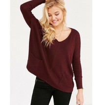 Urban Outfitters BDG Mia Pocket Pullover Sweater Maroon Size XS - £17.31 GBP