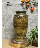 Pottery vase ceramic flower vase handmade in Vietnam H42cms - £253.84 GBP
