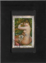  Tchotchke Framed Stamp - Renoir Painting - After The Bath - $7.99