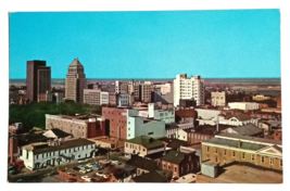 Mobile Alabama Downtown Skyline Aerial View AL UNP Curt Teich Postcard 1957 - £10.35 GBP