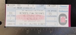 Metallica - Vintage Dec. 20, 1991 Uniondale, New York Mint Whole Concert Ticket - £23.98 GBP