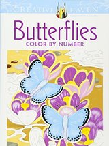 Creative Haven Butterflies Color by Number Coloring Book (Adult Coloring... - $8.42