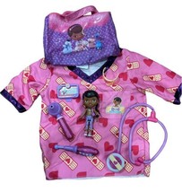 Disney&#39;s Doc Mc Stuffins Medical Bag w/CHILD&#39;S Scrub Top, Instruments, Doll + Vgc - £7.56 GBP