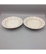 Lot Of 2 Longaberger Pottery Classic Blue Woven Traditions Soup Bowls 8&quot; - $36.06 CAD