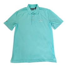 Oxford Golf Super Dry Cool Max Men&#39;s Large Aqua Blue Polo Shirt Hawk&#39;s Landing - £19.04 GBP