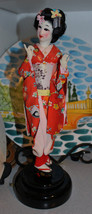 Oriental Embroider Doll, Japanese Old Style Figurine Geisha Doll Music B... - $29.99