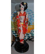Oriental Embroider Doll, Japanese Old Style Figurine Geisha Doll Music B... - £23.53 GBP