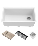 Kraus Bellucci KGUW1-33WH 32&quot; Undermount Kitchen Sink with Accessories - $322.15