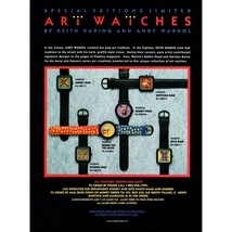 1992 Ari Watches Vintage Print Ad Andy Warhol 90s Fashion Graphic Wall Art Photo - £8.66 GBP