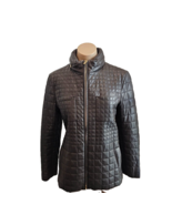LORO PIANA Brown Lambskin Leather Box Quilted Jacket with Hidden Hood - ... - £1,035.93 GBP