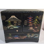 Vintage Wooden Distressed Painted Musical Jewelry Box Japan for Refurbis... - $717.99 MXN