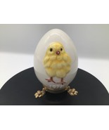 Goebel Easter Egg With Brass Feet BabyChick  Porcelain WestGermany 1978 - $8.86
