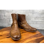 Frye John Addison Boots Men 10.5D Phillip Shoes Brown Leather Harness Mo... - $244.24 CAD