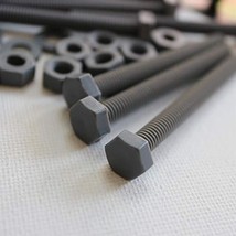 50 x Hexagon Head Screws Grey PVC Plastic nuts and bolts, oxidation resi... - $27.71