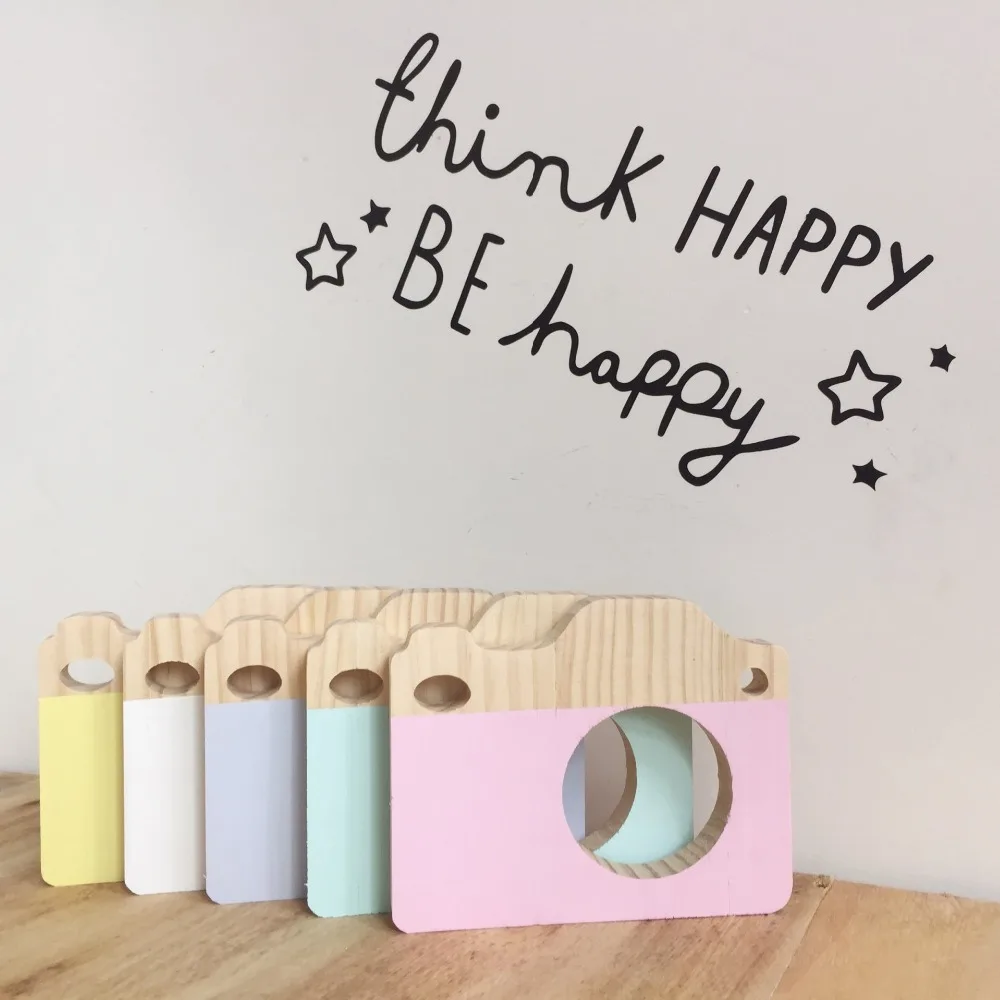 Creative 1Pc Cute Wood Camera Toys Safe Natural Toy For Children Fashion - £11.21 GBP