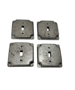 UL MM Light Switch Wall Plate Metal Vintage One Gang Rustic (Lot of 4) U... - €32,41 EUR
