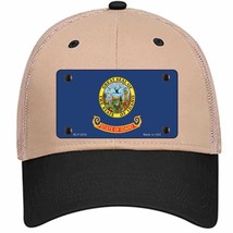 Idaho State Flag Novelty Khaki Mesh License Plate Hat - £21.77 GBP