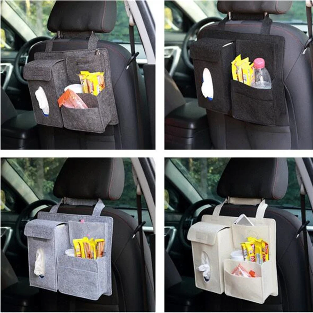 Car Backseat Tissue Holder Storage Bag Car Organizer Seat Back Snack Poc... - $17.92