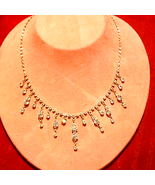Gorgeous Vintage Silver Rhinestone Necklace - $591.10 MXN