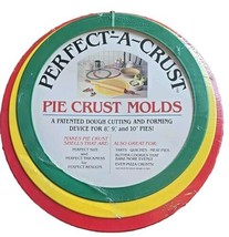 Vintage 1987 ~ Perfect~A~Crust ~ Pie Crust Molds ~  8” ~ 9” ~ 10” Dough ... - £21.50 GBP