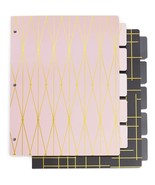 6 Pack 3 Ring Binder Dividers With 5-Tabs, Pink And Black, 8.5 X 11 In - £25.94 GBP