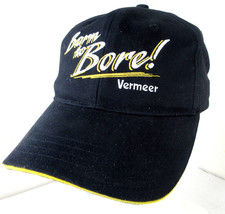 &#39;Born to Bore!&#39; Vermeer Industrial Ag Engineering Hat Black Strapback Cap - $9.85