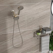 Multi Function Dual Shower Head - Shower System with 4.7&quot;, Brushed Nickel - £77.00 GBP