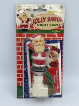 Shiny Brite Santa Christopher Radko Night Light NIP Plug In Glows Santa Bulb - £17.77 GBP