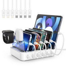 Charging Station For Multiple Devices,60W 6 Port Charger Station With 7 ... - $68.99