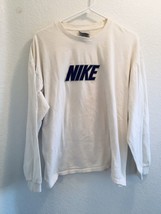 Vtg Nike T Shirt Mens M/L Short Sleeve Spell Out Tee Gray Tag Read for actual sz - £33.58 GBP