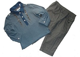 First Impressions. Boy&#39;s 24 Months Suspenders Shirts Skull Gray Pants Set - $145.66 MXN