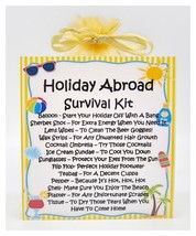 Holiday Abroad Survival Kit - A Unique Fun Novelty Gift &amp; Keepsake !  - $8.25