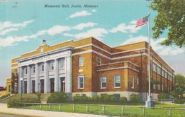 Joplin Missouri MO Memorial Hall 1950 RPO Postcard D22 - £2.35 GBP