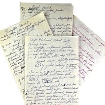 Vintage 1960s Handwritten Recipes Lot 4 English Spanish Gelatin Jelly Sh... - £14.64 GBP