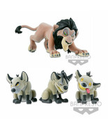 Disney Characters The Lion King Fluffy Puffy Villains Set Scar Shenzi Ba... - £65.27 GBP