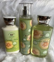 Bath &amp; Body Works Cucumber Melon Body Lotion, Mist and Shower Gel 3-Piec... - $30.00