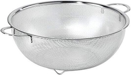 Multipurpose Stainless Steel Colander with Micro-Perforations for Washin... - £23.82 GBP