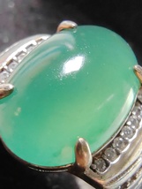 Translucent Icy Ice Green 100% Natural Burma Jadeite Jade Ring #Type A Jadeite# - £1,998.01 GBP