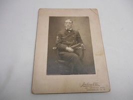 Antique REAL PHOTOGRAPH U.S. SOLDIER Jackson &amp; Co. Brooklyn NY Old Vtg M... - $19.79
