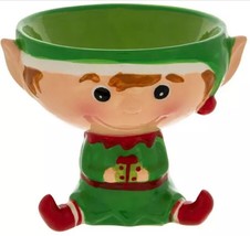 Sleigh Bell Bistro Santa Claus Elf Candy Dish Christmas Figurine Brand New - £35.37 GBP