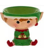 Sleigh Bell Bistro Santa Claus Elf Candy Dish Christmas Figurine Brand New - £35.17 GBP